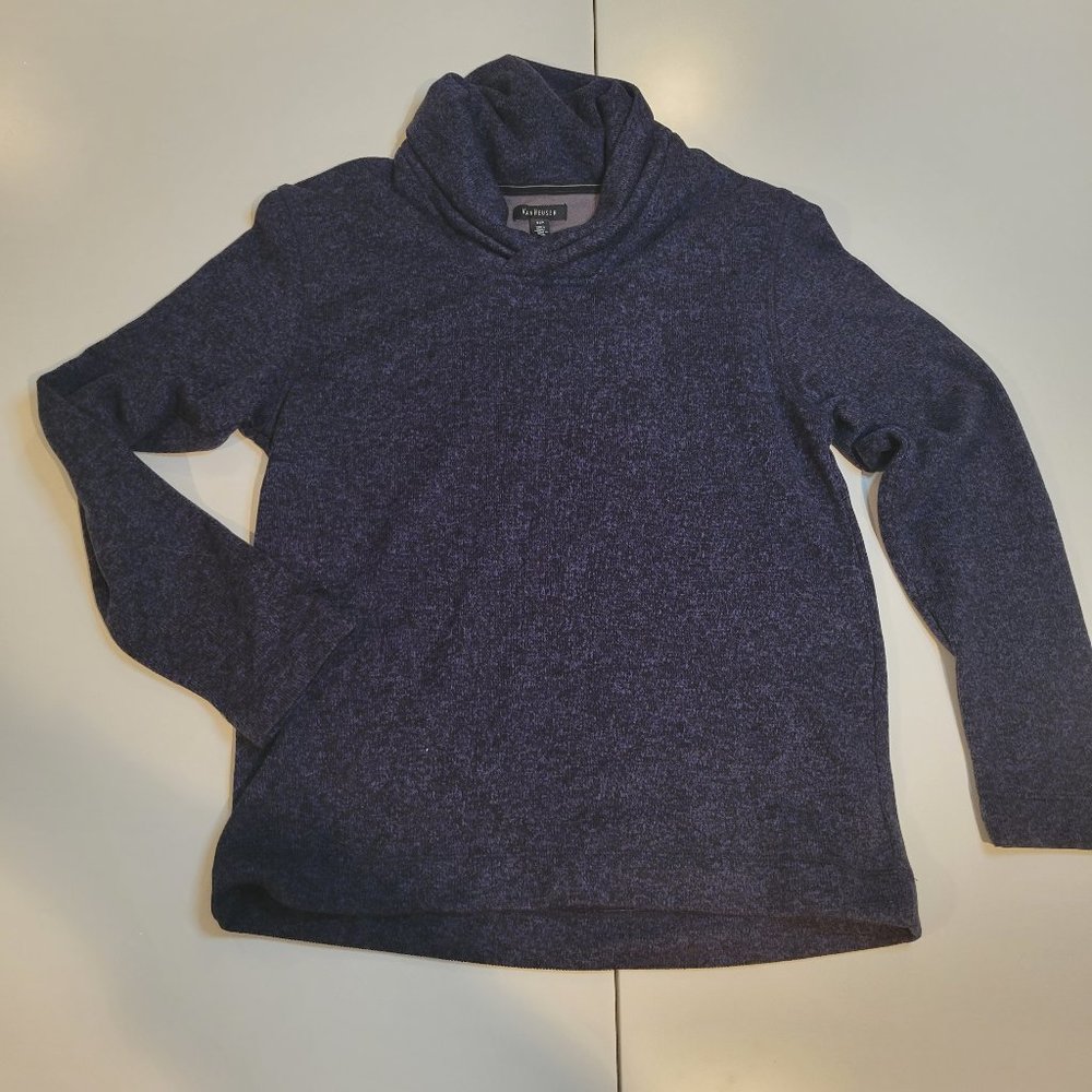 Van Huesen Mens Size small Sweater Dark Grey Cowl Neck - Picture 1 of 3